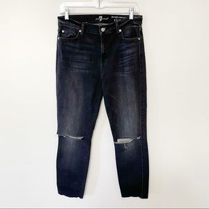 7 For All Mankind Black Ankle Jeans